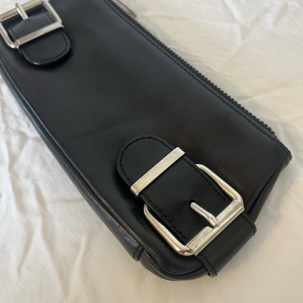 Banana Republic Black Leather Clutch Purse - Picture 3 of 8